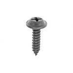 10 x 3/4 Phillips Flat Top Washer Head Sheet Metal Screws Black E-Coat (50 pieces per package)